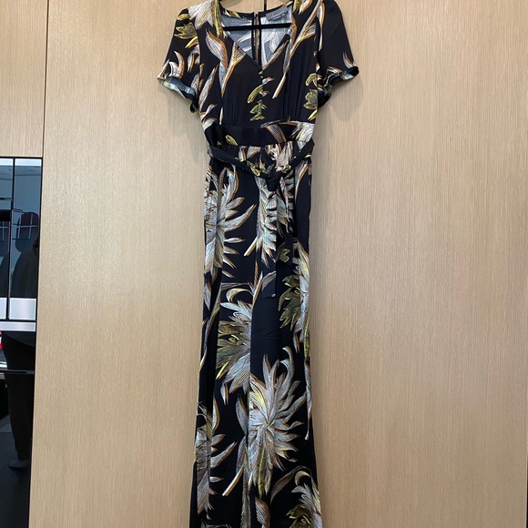 Anthropologie Jasmine Printed Palm Jumpsuit | Size 2 - Picture 4 of 8